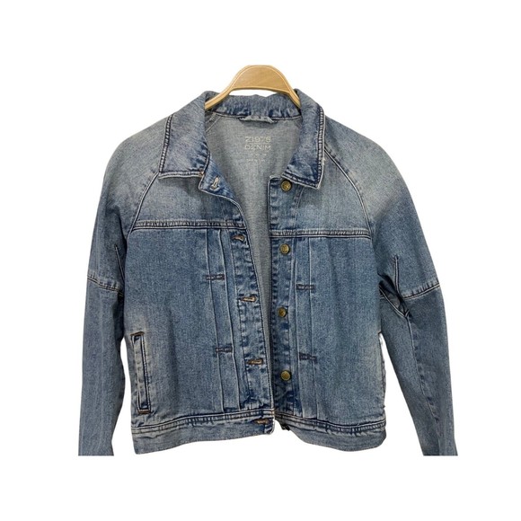 Zara Denim Jacket Womens Size L Western Casual Light Wash - Picture 4 of 6